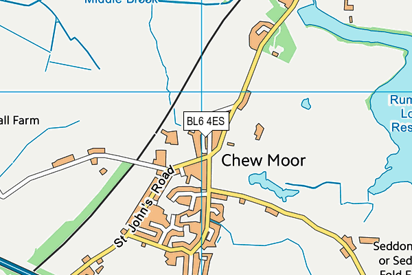 BL6 4ES map - OS VectorMap District (Ordnance Survey)