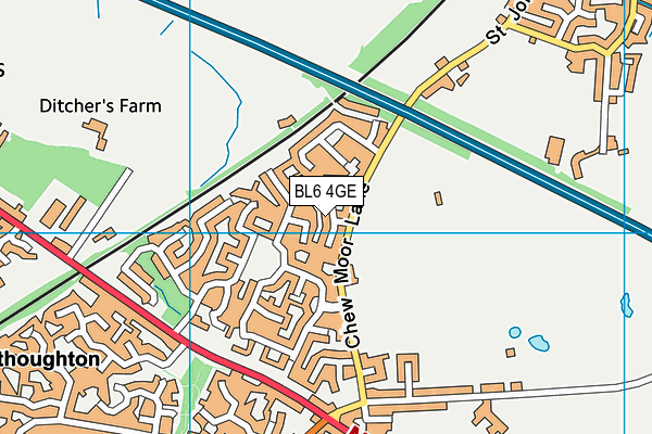 BL6 4GE map - OS VectorMap District (Ordnance Survey)