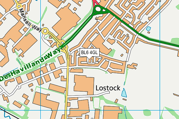 BL6 4GL map - OS VectorMap District (Ordnance Survey)