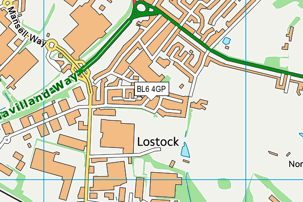 BL6 4GP map - OS VectorMap District (Ordnance Survey)