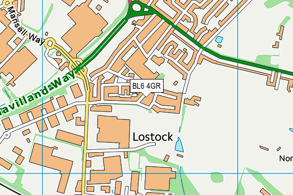 BL6 4GR map - OS VectorMap District (Ordnance Survey)