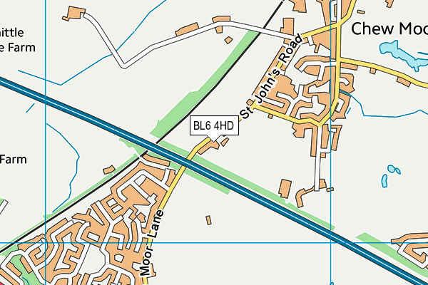 BL6 4HD map - OS VectorMap District (Ordnance Survey)