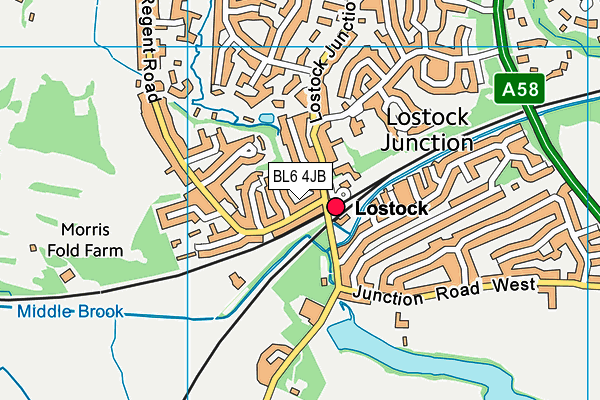 BL6 4JB map - OS VectorMap District (Ordnance Survey)