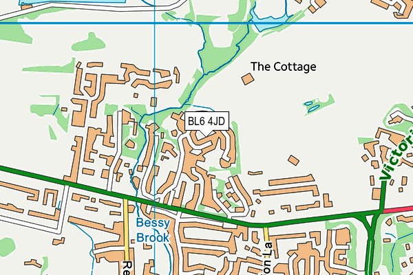 BL6 4JD map - OS VectorMap District (Ordnance Survey)