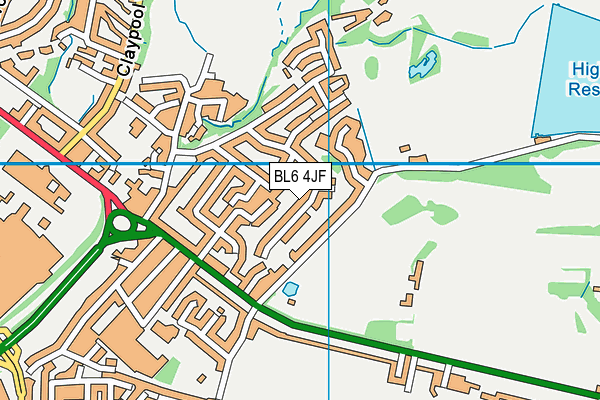 BL6 4JF map - OS VectorMap District (Ordnance Survey)