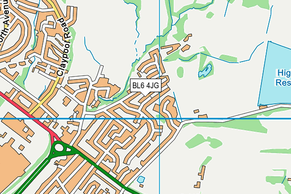 BL6 4JG map - OS VectorMap District (Ordnance Survey)