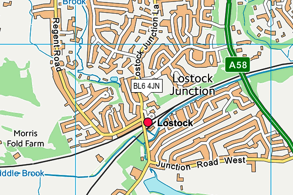 BL6 4JN map - OS VectorMap District (Ordnance Survey)