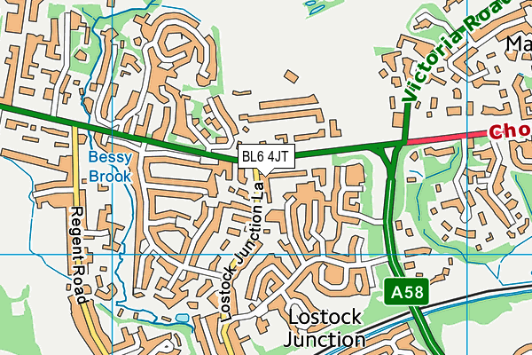 BL6 4JT map - OS VectorMap District (Ordnance Survey)