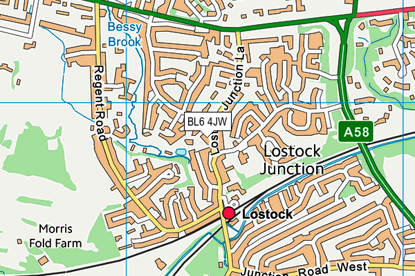 BL6 4JW map - OS VectorMap District (Ordnance Survey)