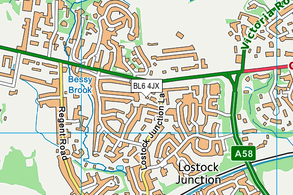 BL6 4JX map - OS VectorMap District (Ordnance Survey)