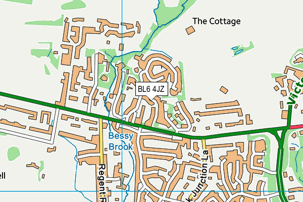 BL6 4JZ map - OS VectorMap District (Ordnance Survey)