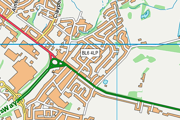 BL6 4LP map - OS VectorMap District (Ordnance Survey)