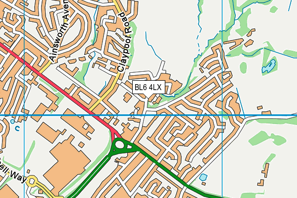 BL6 4LX map - OS VectorMap District (Ordnance Survey)