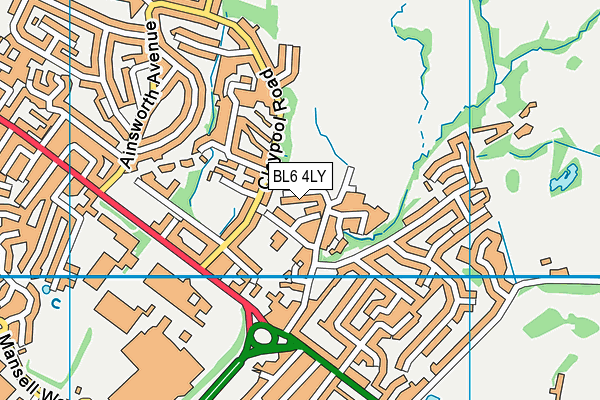 BL6 4LY map - OS VectorMap District (Ordnance Survey)