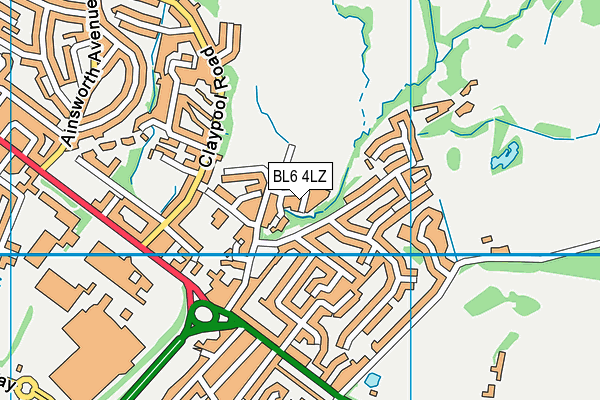 BL6 4LZ map - OS VectorMap District (Ordnance Survey)