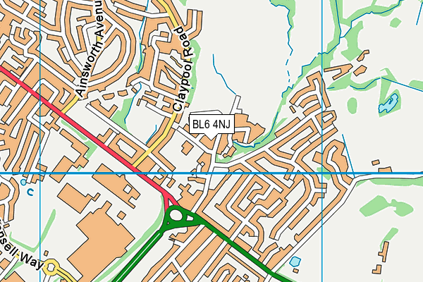 BL6 4NJ map - OS VectorMap District (Ordnance Survey)