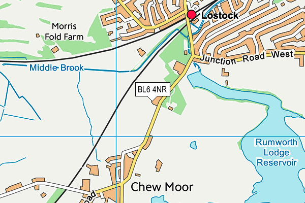 Ladybridge Football Club (Tempest Road) map (BL6 4NR) - OS VectorMap District (Ordnance Survey)