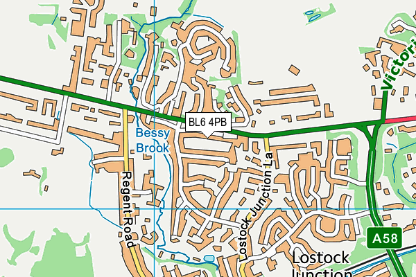 BL6 4PB map - OS VectorMap District (Ordnance Survey)