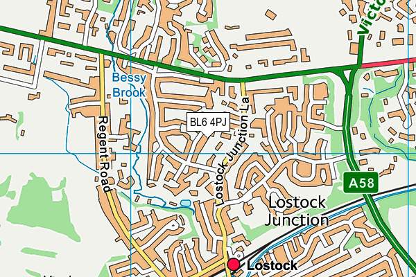 BL6 4PJ map - OS VectorMap District (Ordnance Survey)