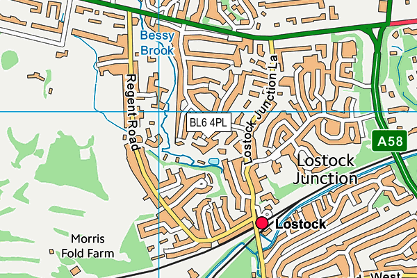 BL6 4PL map - OS VectorMap District (Ordnance Survey)