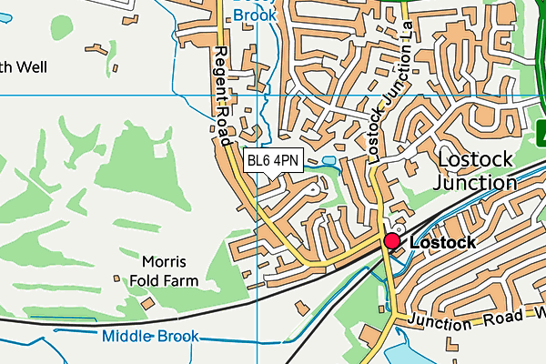 BL6 4PN map - OS VectorMap District (Ordnance Survey)