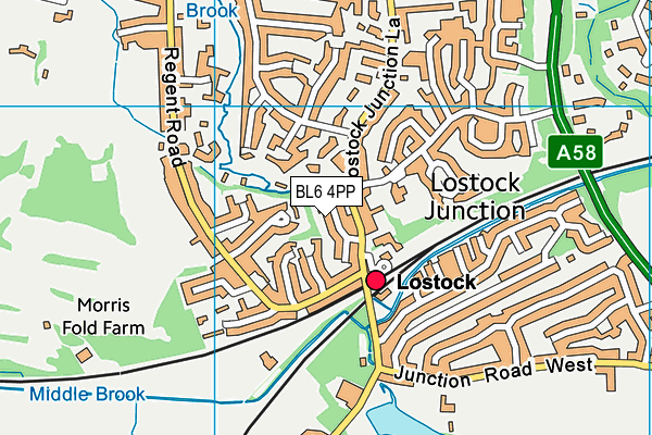 BL6 4PP map - OS VectorMap District (Ordnance Survey)