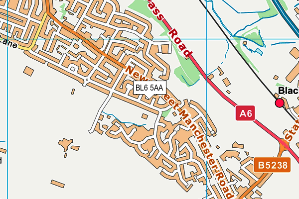 BL6 5AA map - OS VectorMap District (Ordnance Survey)