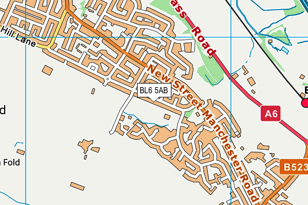 BL6 5AB map - OS VectorMap District (Ordnance Survey)