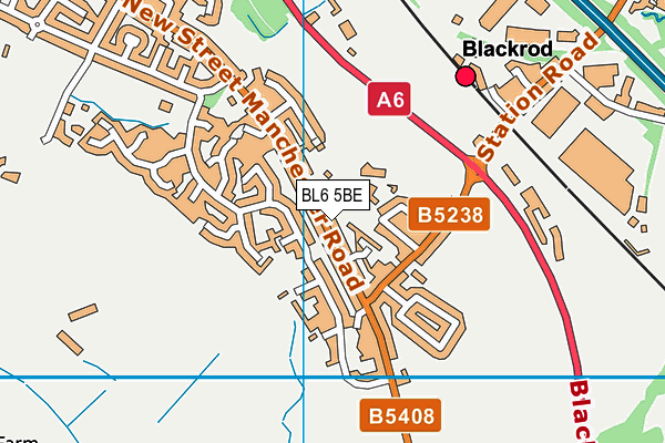 BL6 5BE map - OS VectorMap District (Ordnance Survey)