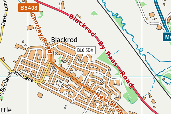 BL6 5DX map - OS VectorMap District (Ordnance Survey)