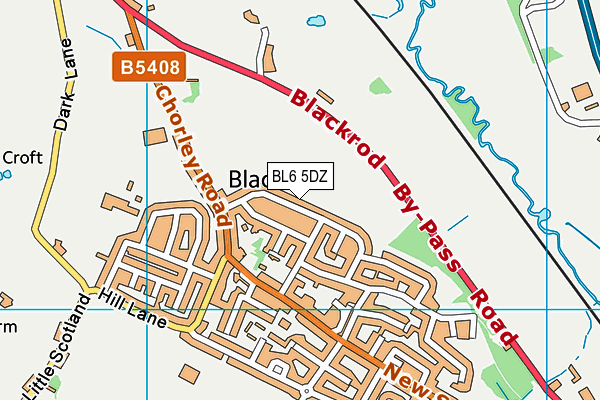 BL6 5DZ map - OS VectorMap District (Ordnance Survey)