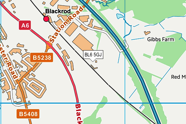 BL6 5GJ map - OS VectorMap District (Ordnance Survey)