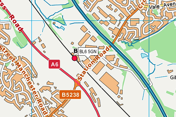 BL6 5GN map - OS VectorMap District (Ordnance Survey)