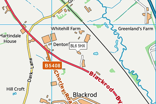 BL6 5HX map - OS VectorMap District (Ordnance Survey)