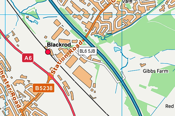 BL6 5JB map - OS VectorMap District (Ordnance Survey)