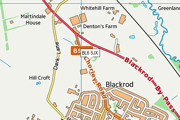 BL6 5JX map - OS VectorMap District (Ordnance Survey)