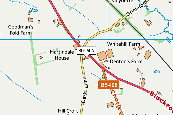 BL6 5LA map - OS VectorMap District (Ordnance Survey)