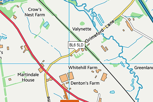 Valynette Golf Course (Closed) map (BL6 5LD) - OS VectorMap District (Ordnance Survey)