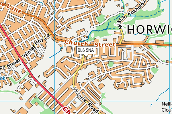 BL6 5NA map - OS VectorMap District (Ordnance Survey)