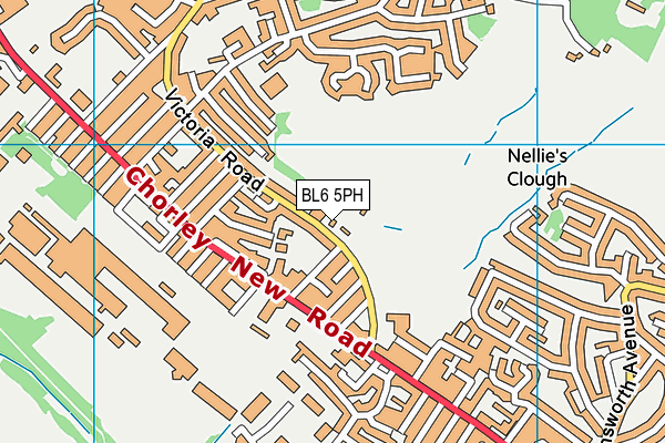Horwich Golf Club (Closed) map (BL6 5PH) - OS VectorMap District (Ordnance Survey)