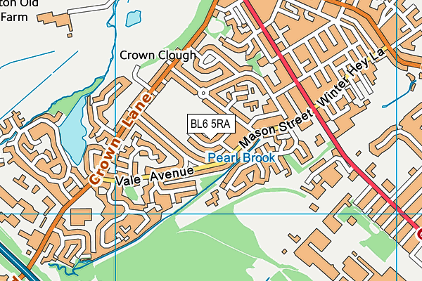Hilton Community Centre Playing Fields map (BL6 5RA) - OS VectorMap District (Ordnance Survey)