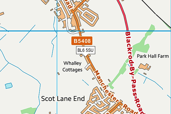 Map of BLACKROD MOT STATION LIMITED at district scale
