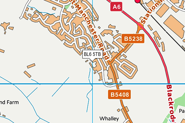 BL6 5TB map - OS VectorMap District (Ordnance Survey)