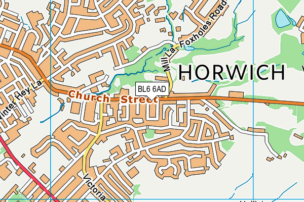 BL6 6AD map - OS VectorMap District (Ordnance Survey)