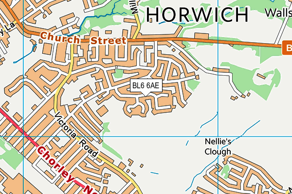 BL6 6AE map - OS VectorMap District (Ordnance Survey)