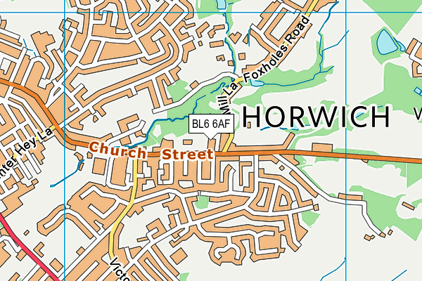 BL6 6AF map - OS VectorMap District (Ordnance Survey)