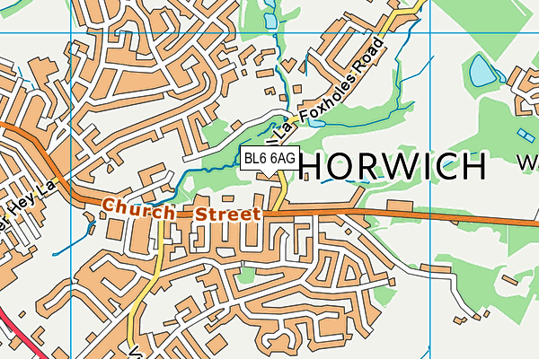 BL6 6AG map - OS VectorMap District (Ordnance Survey)