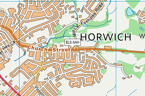 BL6 6AH map - OS VectorMap District (Ordnance Survey)