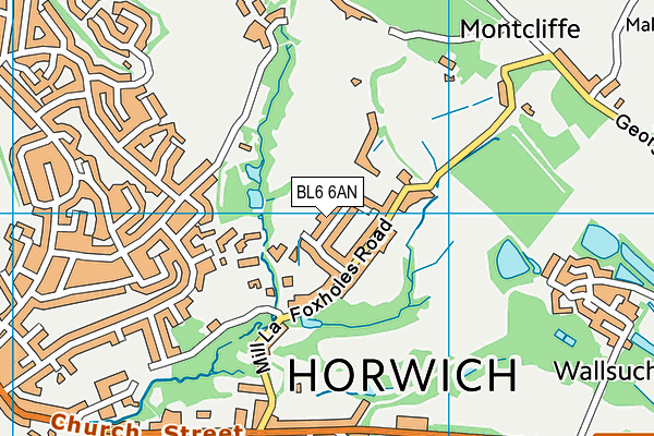 BL6 6AN map - OS VectorMap District (Ordnance Survey)