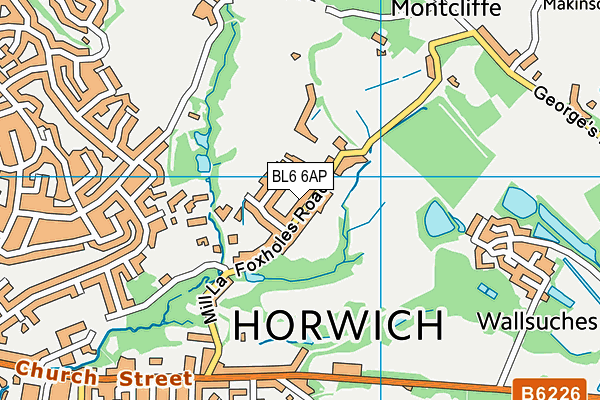 BL6 6AP map - OS VectorMap District (Ordnance Survey)